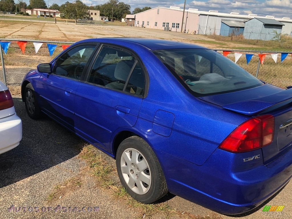 2002 Civic EX Sedan - Eternal Blue Pearl / Gray photo #2