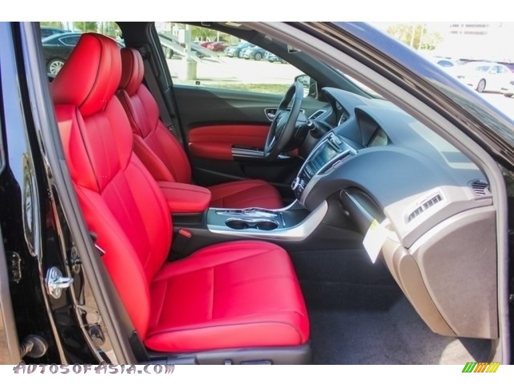 2019 TLX V6 A-Spec Sedan - Crystal Black Pearl / Red photo #23