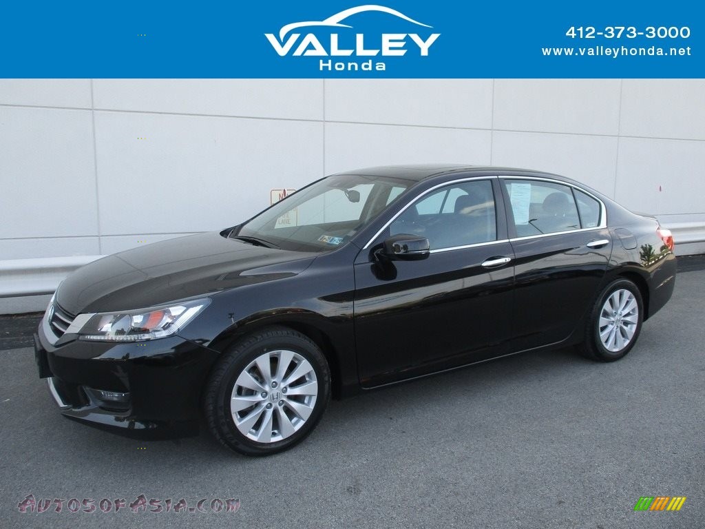 2015 Accord EX-L Sedan - Crystal Black Pearl / Black photo #1