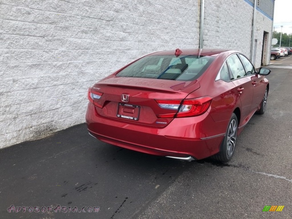 2018 Accord EX-L Hybrid Sedan - Radiant Red Metallic / Gray photo #4