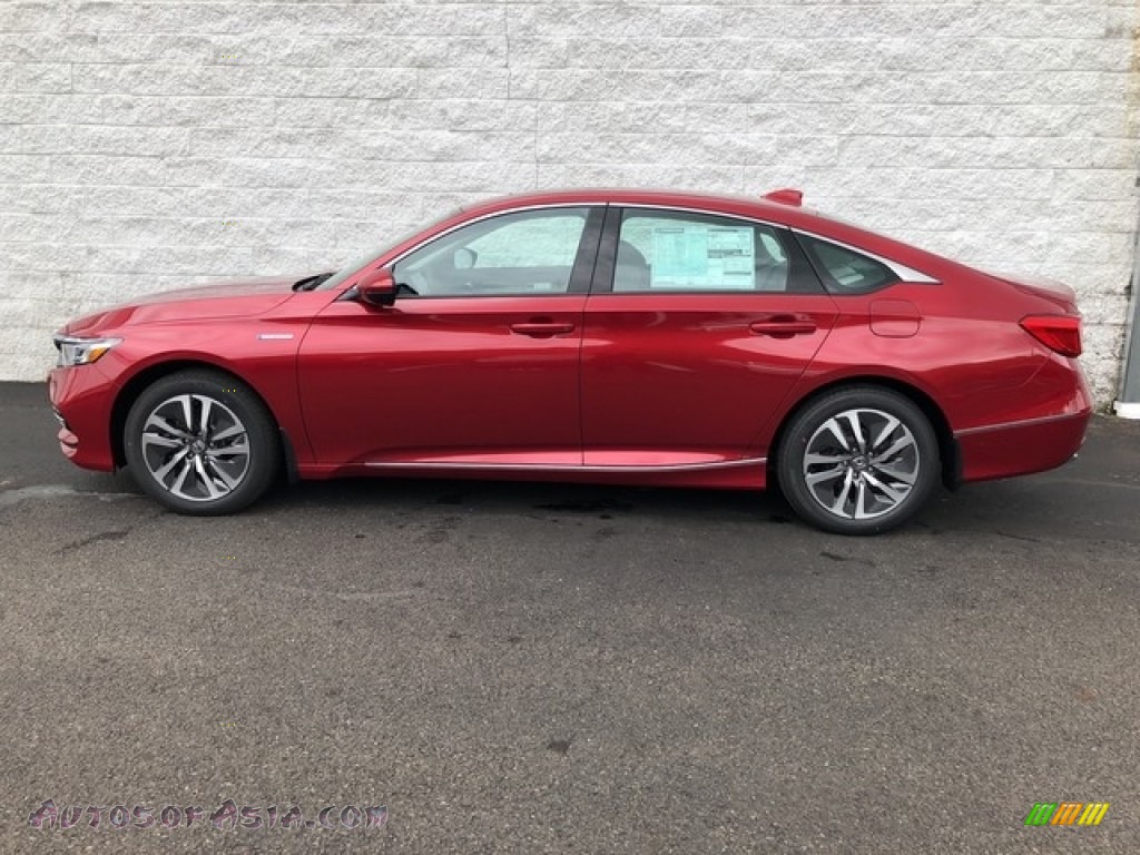 2018 Accord EX-L Hybrid Sedan - Radiant Red Metallic / Gray photo #7