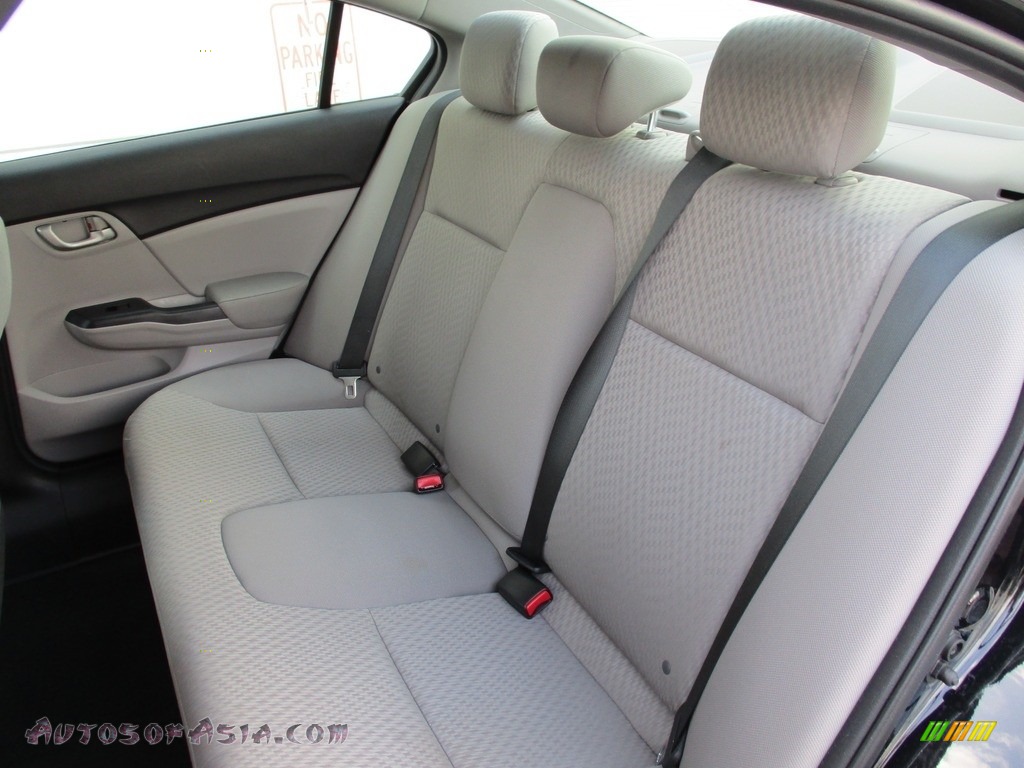 2015 Civic LX Sedan - Crystal Black Pearl / Gray photo #12