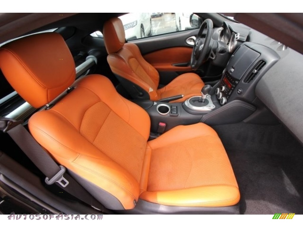 2009 370Z Touring Coupe - Magnetic Black / Persimmon Leather photo #21
