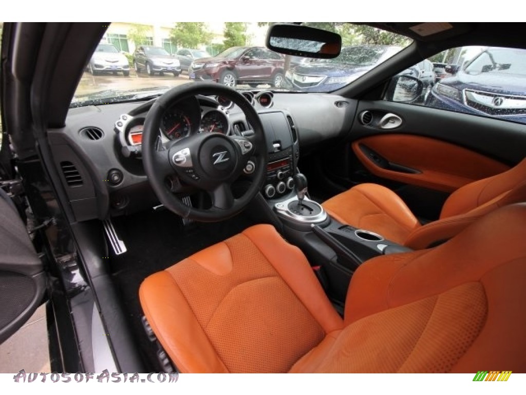 2009 370Z Touring Coupe - Magnetic Black / Persimmon Leather photo #24