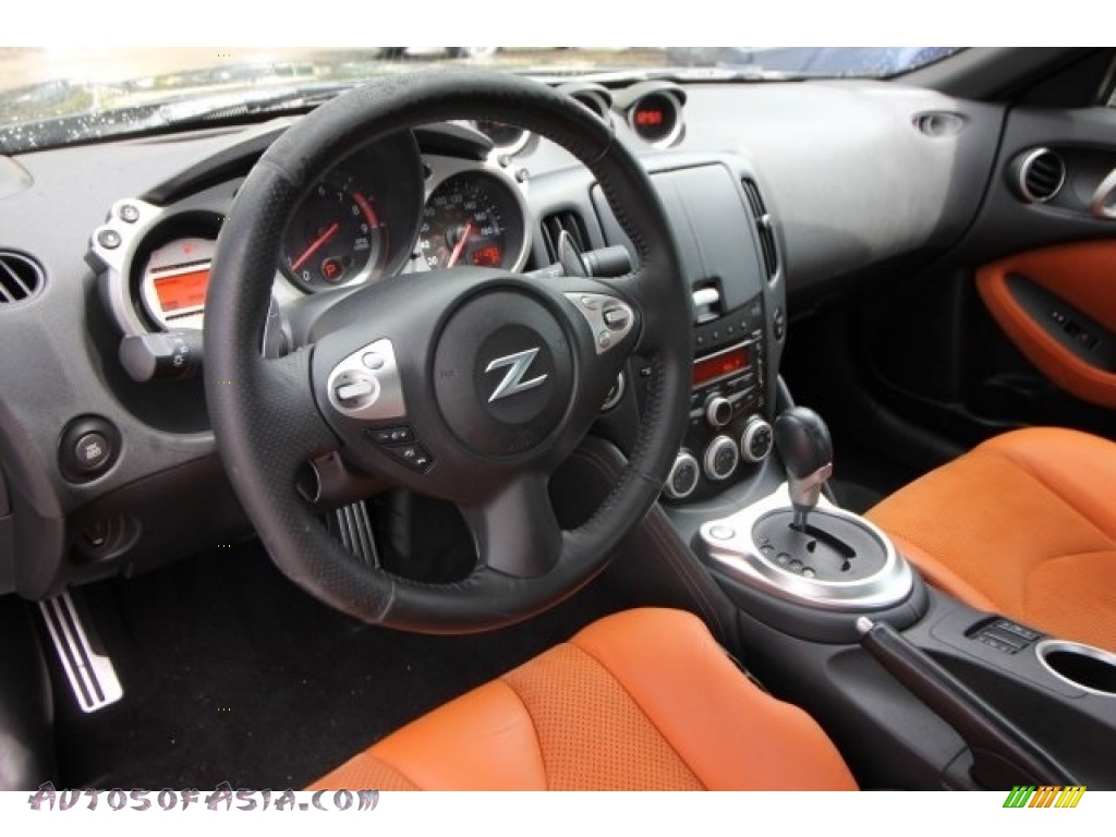 2009 370Z Touring Coupe - Magnetic Black / Persimmon Leather photo #25