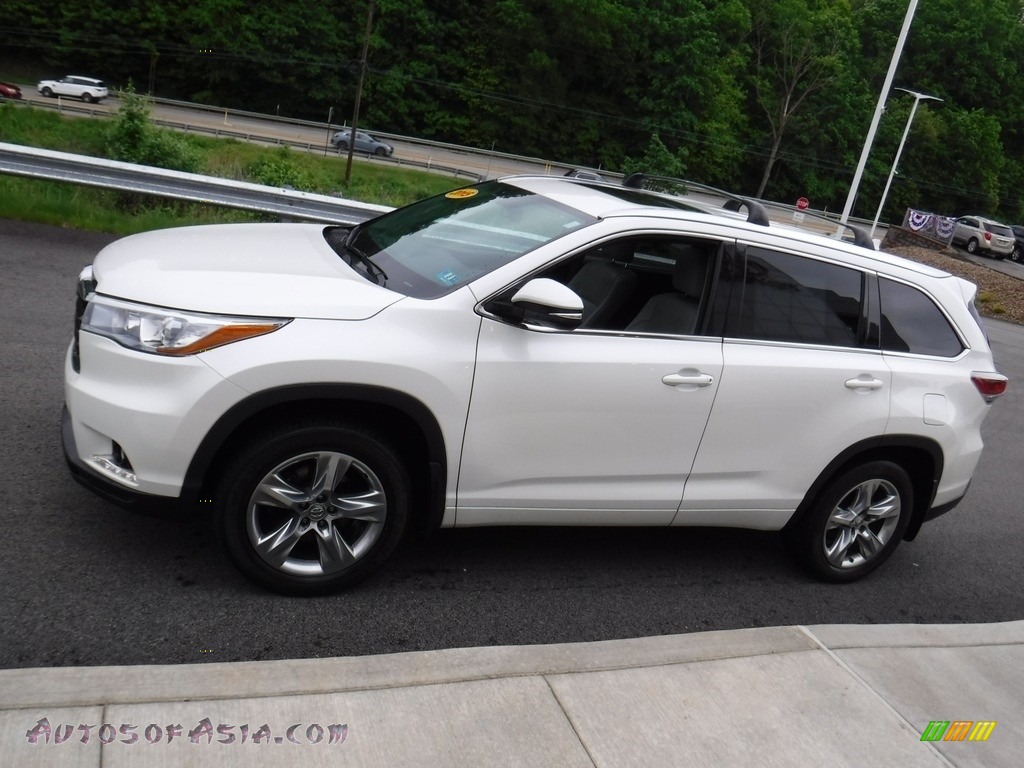 2015 Highlander Limited AWD - Blizzard Pearl White / Ash photo #7