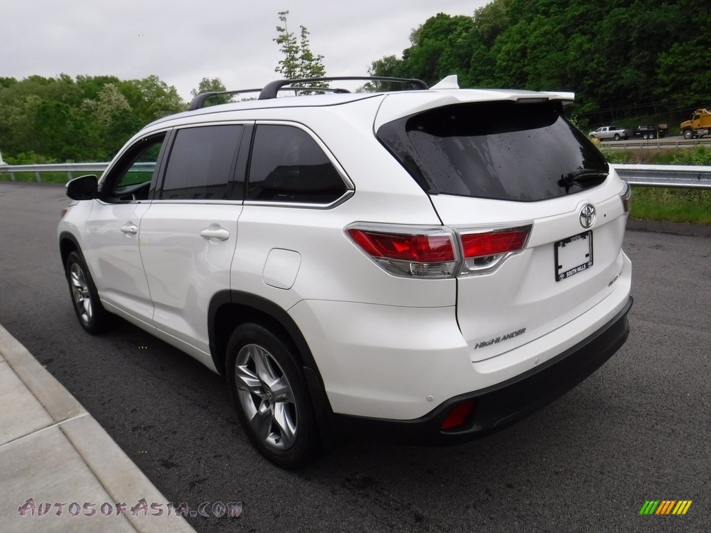 2015 Highlander Limited AWD - Blizzard Pearl White / Ash photo #8