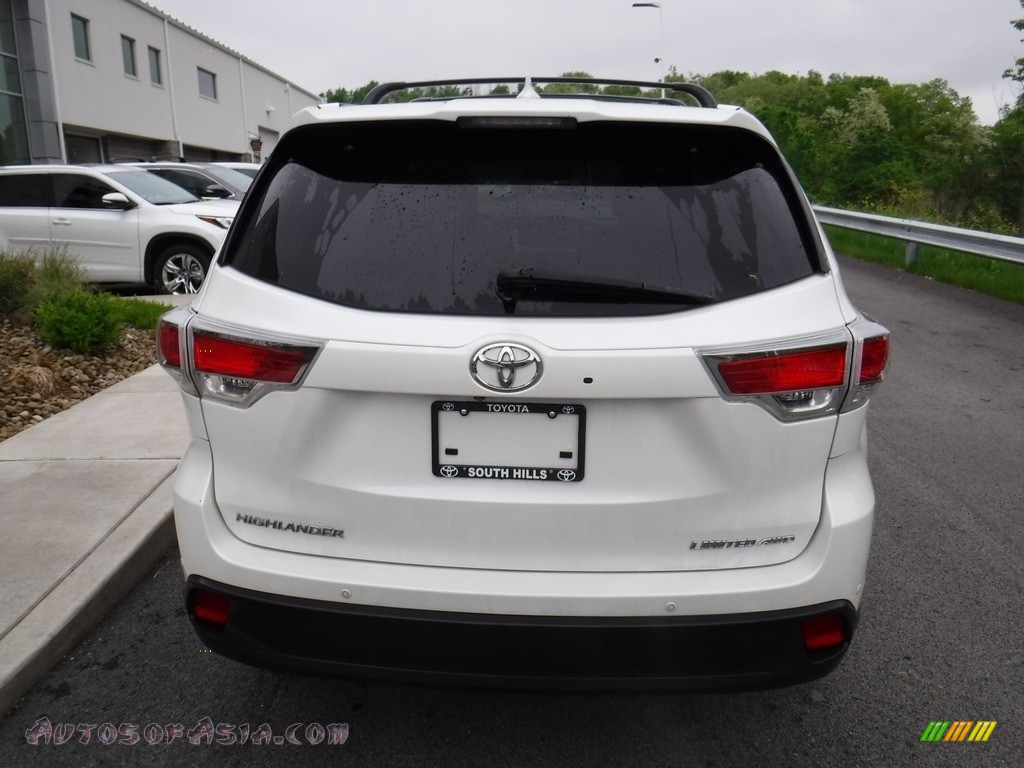 2015 Highlander Limited AWD - Blizzard Pearl White / Ash photo #9