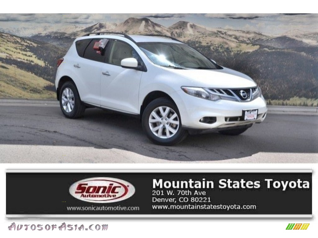 Pearl White / Beige Nissan Murano SV AWD