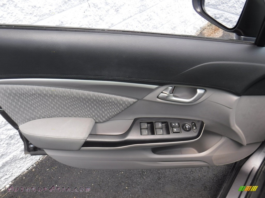 2015 Civic EX Sedan - Modern Steel Metallic / Gray photo #12