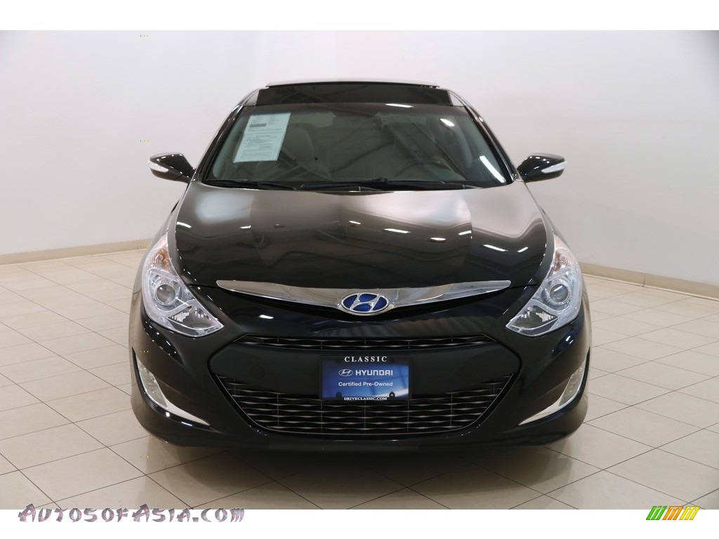 2015 Sonata Hybrid Limited - Eclipse Black / Gray photo #2