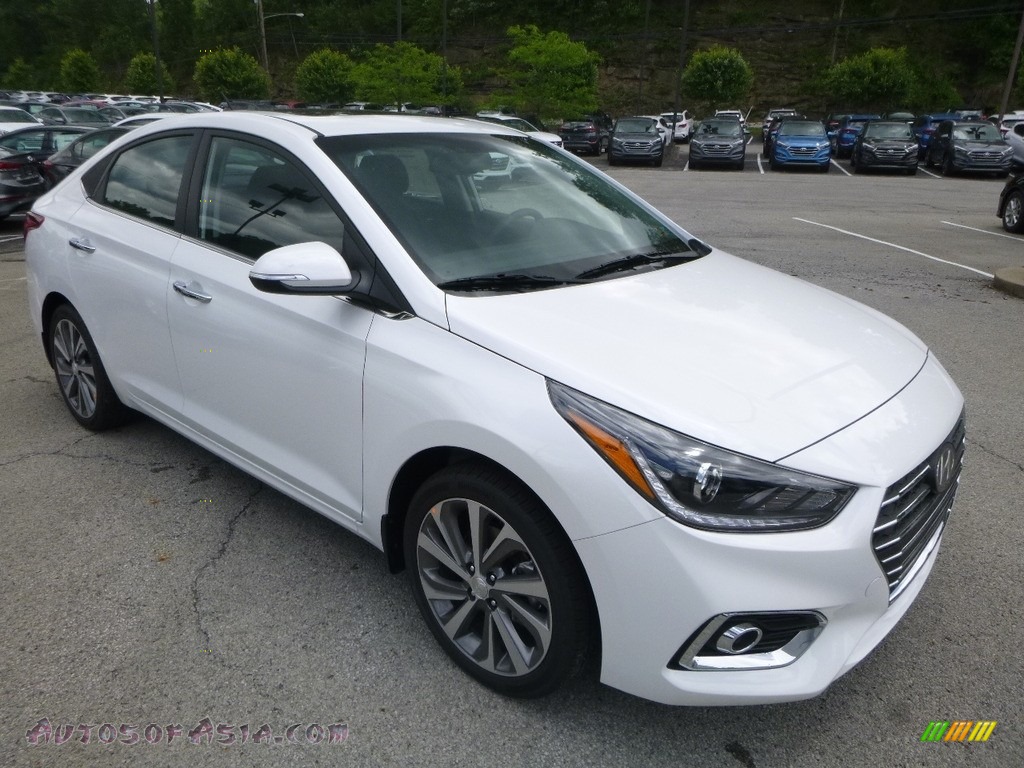 2018 Accent Limited - Frost White Pearl / Black photo #3