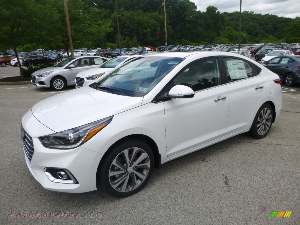 2018 Accent Limited - Frost White Pearl / Black photo #5