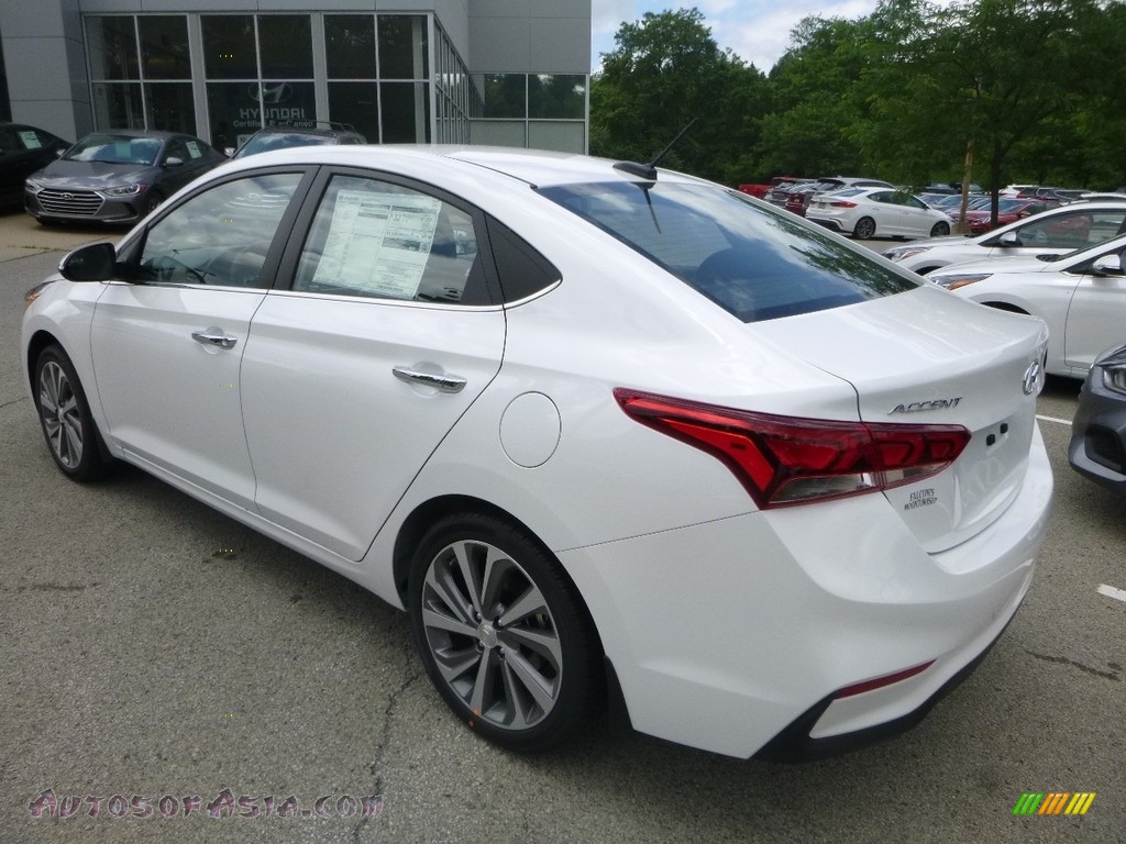 2018 Accent Limited - Frost White Pearl / Black photo #6