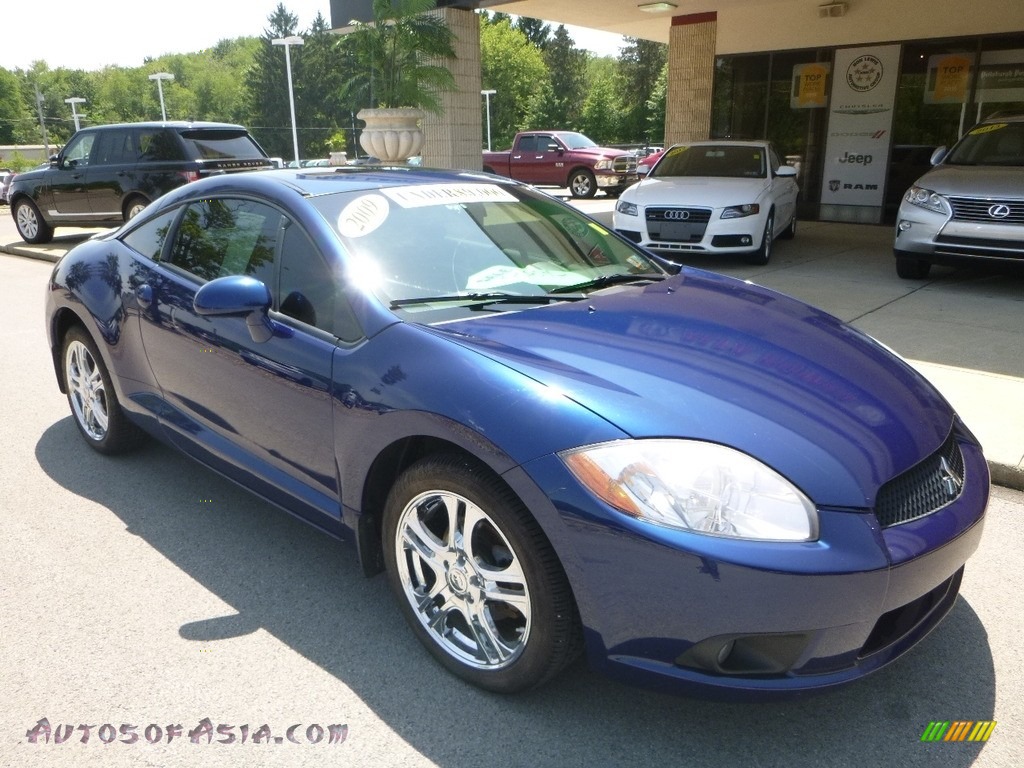 2009 Eclipse GS Coupe - Maizen Blue Pearl / Dark Charcoal photo #3