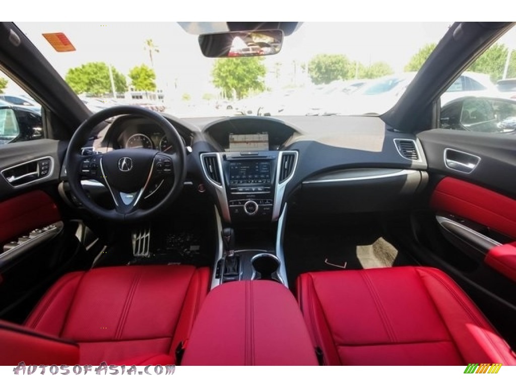 2019 TLX A-Spec Sedan - Crystal Black Pearl / Red photo #8