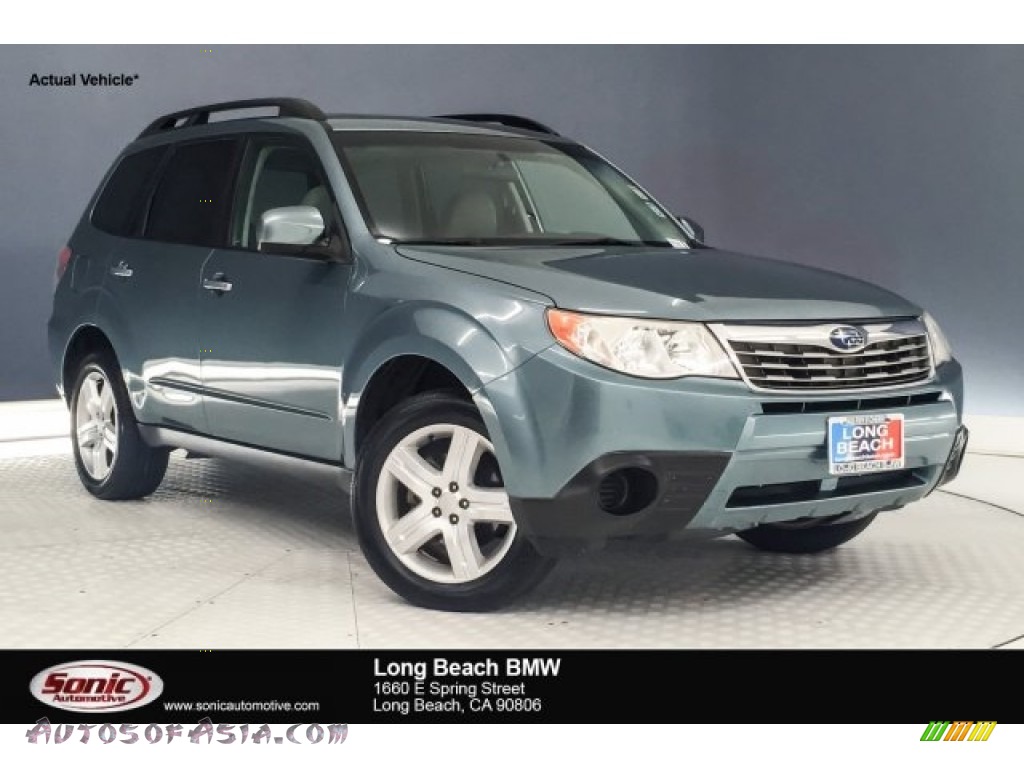 2009 Forester 2.5 X Premium - Sage Green Metallic / Platinum photo #1