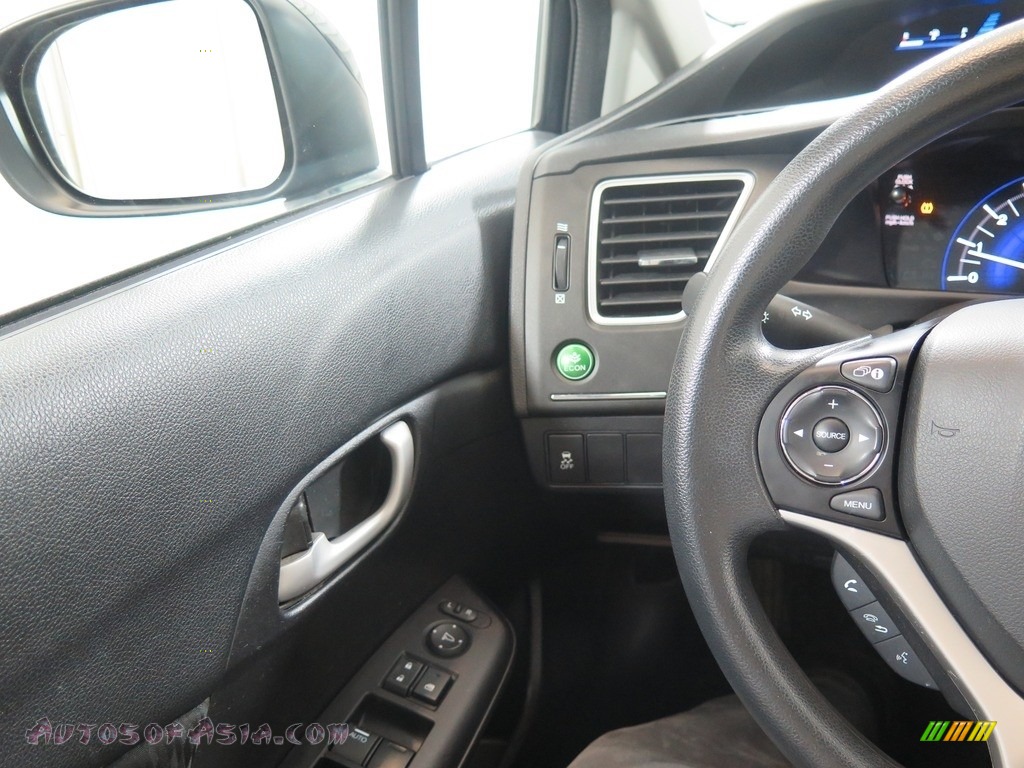 2014 Civic LX Sedan - Crystal Black Pearl / Gray photo #14