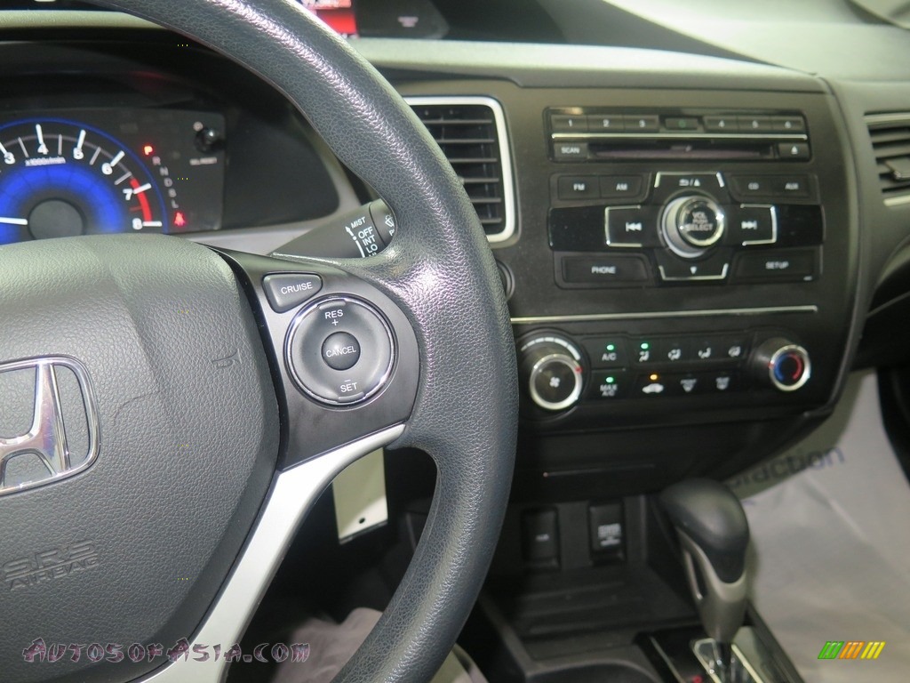 2014 Civic LX Sedan - Crystal Black Pearl / Gray photo #16