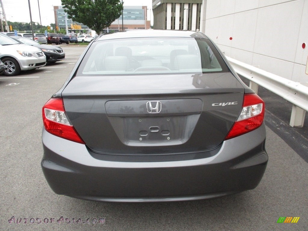 2012 Civic EX Sedan - Polished Metal Metallic / Gray photo #4