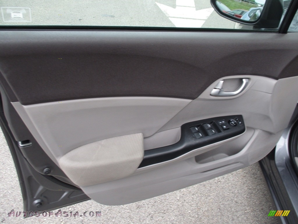 2012 Civic EX Sedan - Polished Metal Metallic / Gray photo #10