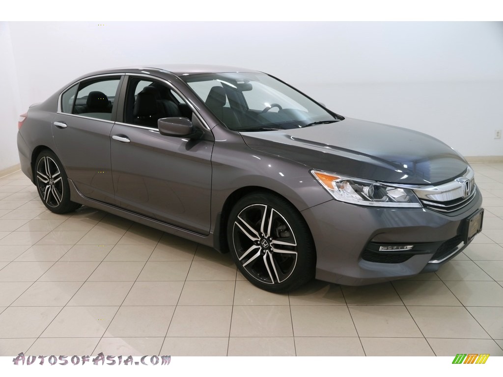 2016 Accord Sport Sedan - Modern Steel Metallic / Black photo #1