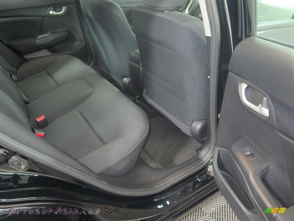 2014 Civic LX Sedan - Crystal Black Pearl / Gray photo #34