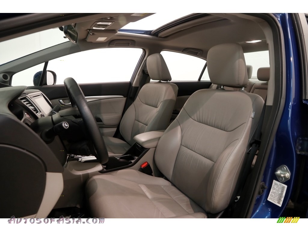 2014 Civic EX-L Sedan - Dyno Blue Pearl / Gray photo #5