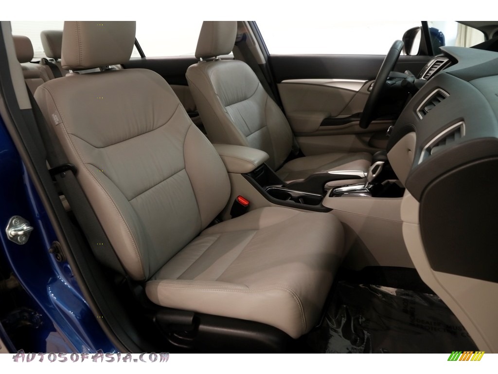 2014 Civic EX-L Sedan - Dyno Blue Pearl / Gray photo #16