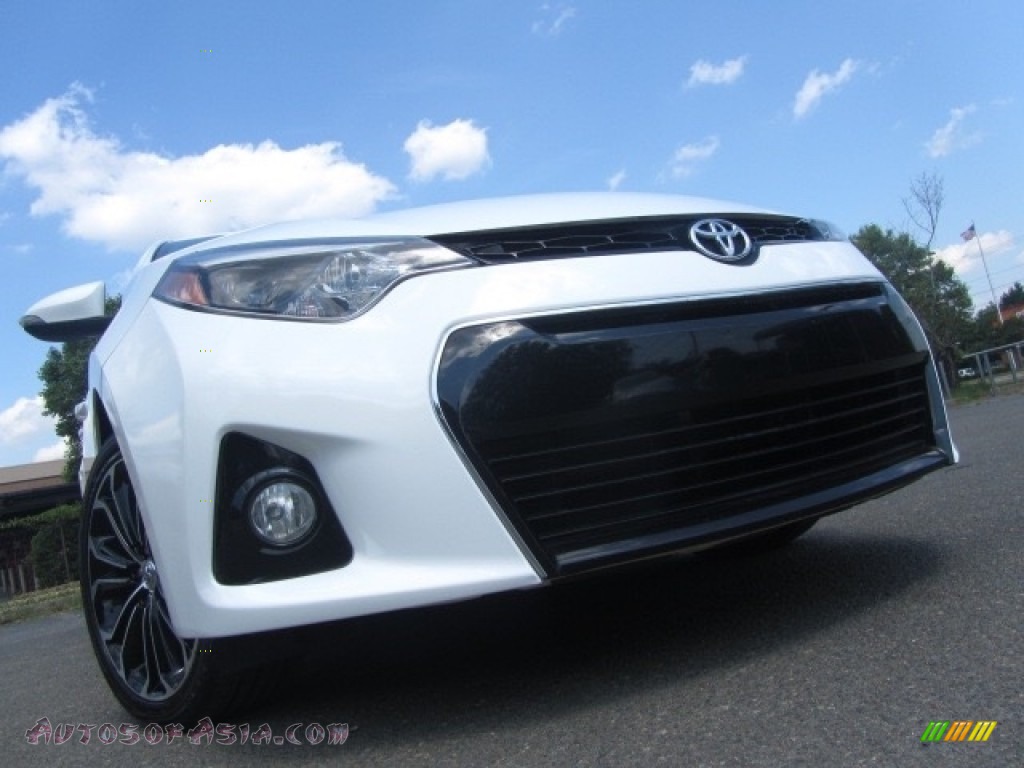 2014 Corolla S - Super White / Steel Blue photo #1