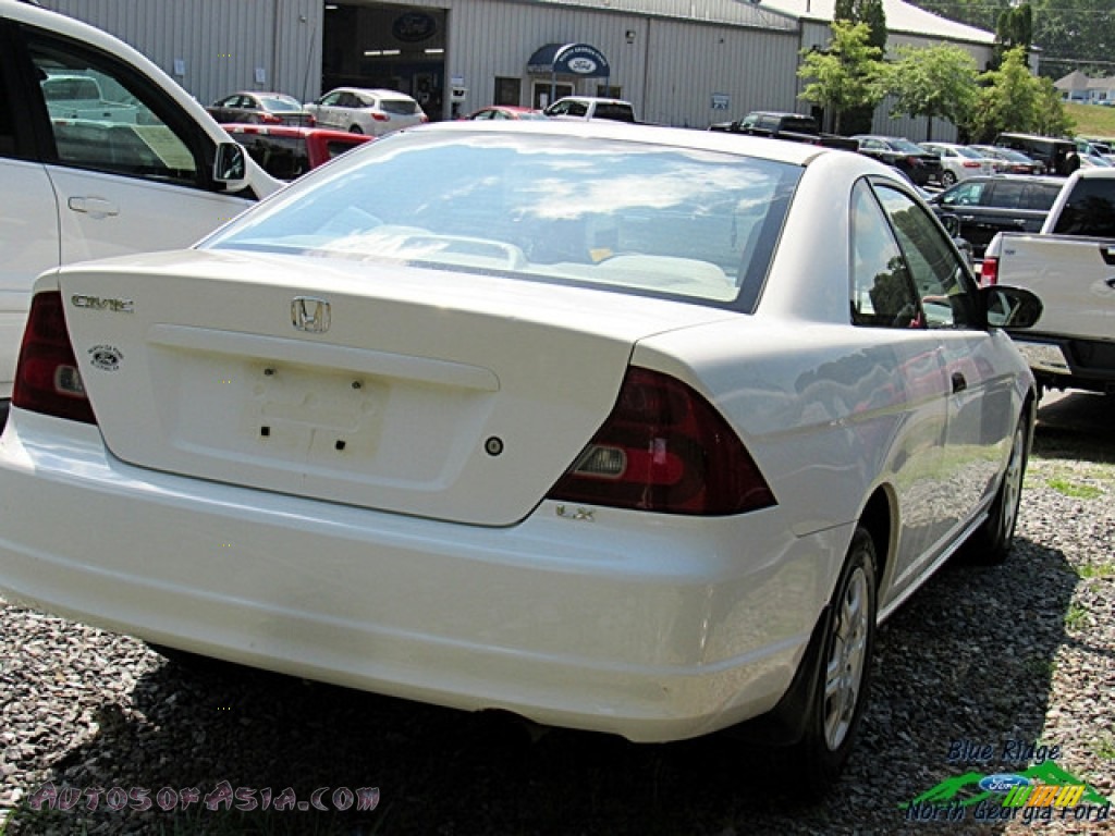 2001 Civic LX Coupe - Taffeta White / Beige photo #3