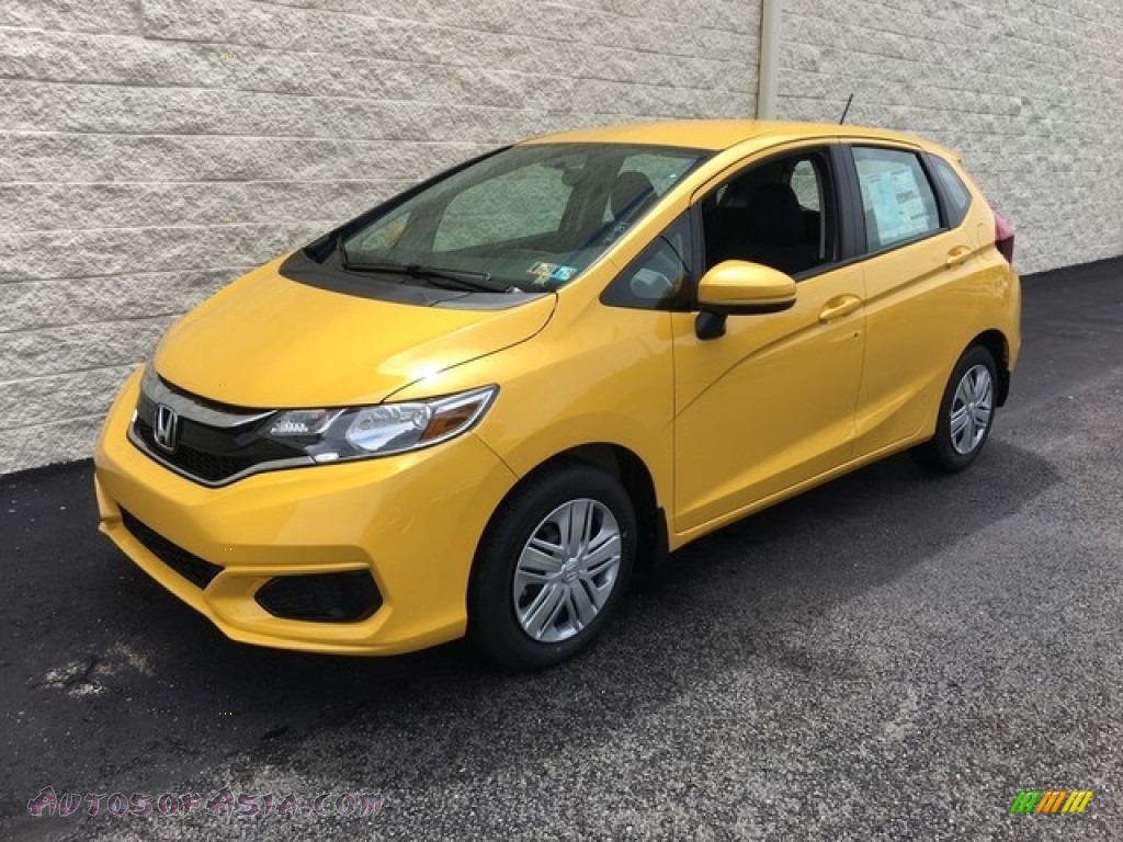 2019 Fit LX - Helios Yellow Pearl / Black photo #8