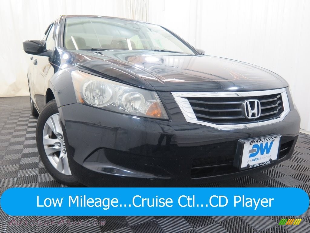 2009 Accord LX-P Sedan - Crystal Black Pearl / Black photo #1