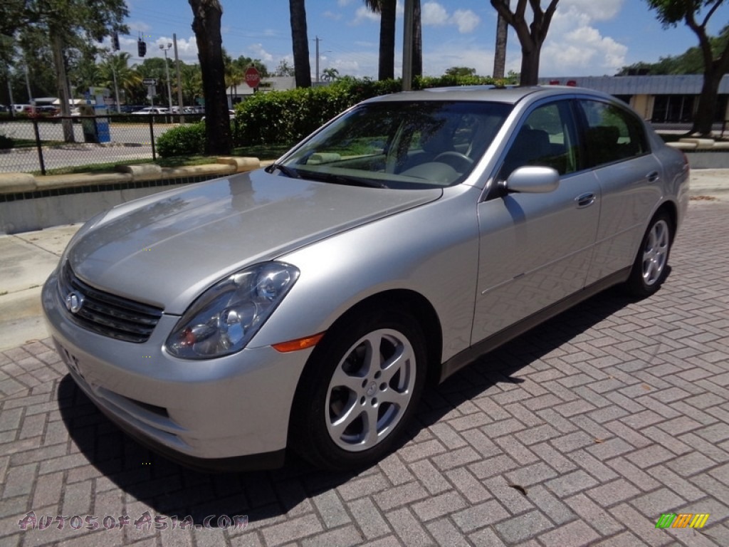 Brilliant Silver Metallic / Willow Infiniti G 35 Sedan