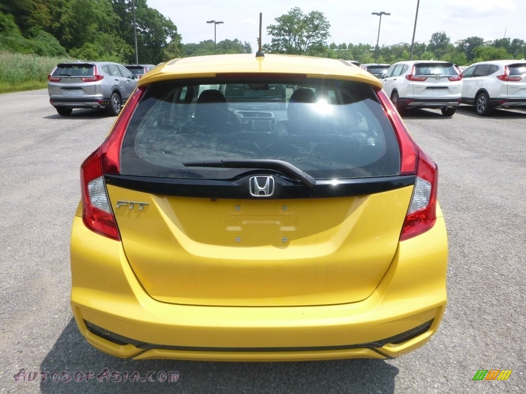 2019 Fit LX - Helios Yellow Pearl / Black photo #4
