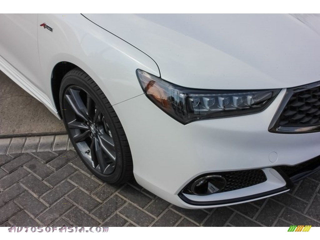 2019 TLX A-Spec Sedan - Platinum White Pearl / Red photo #10