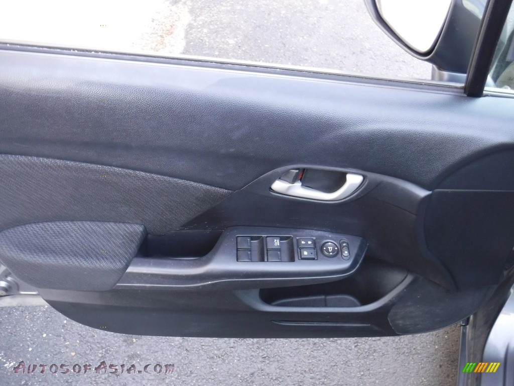 2013 Civic LX Sedan - Polished Metal Metallic / Black photo #9