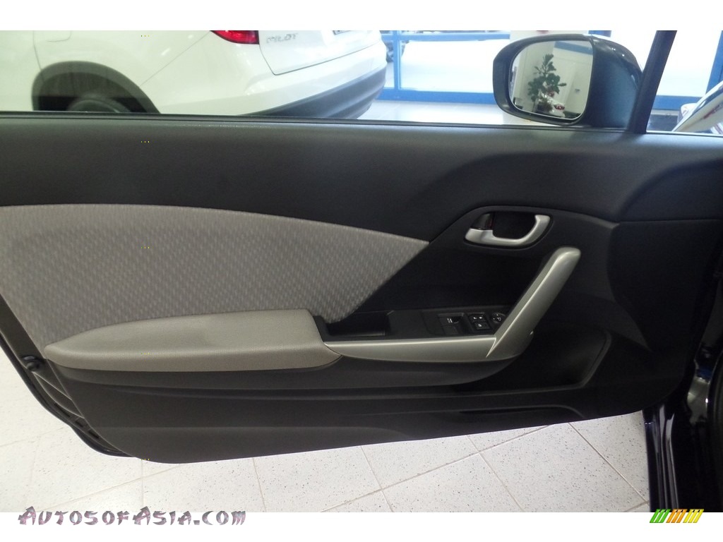 2014 Civic LX Coupe - Crystal Black Pearl / Gray photo #19