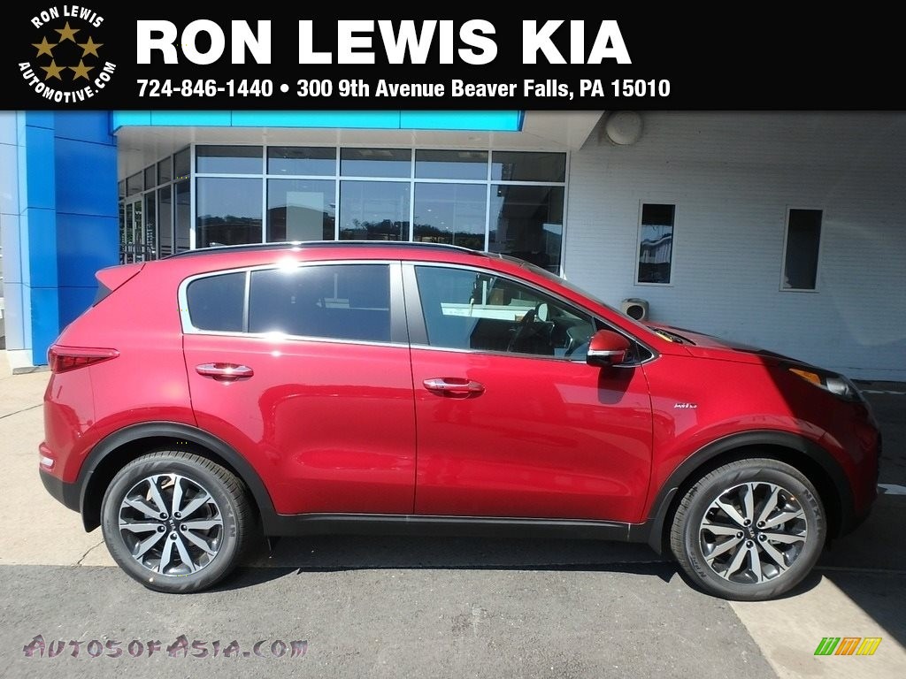 Hyper Red / Black Kia Sportage EX AWD