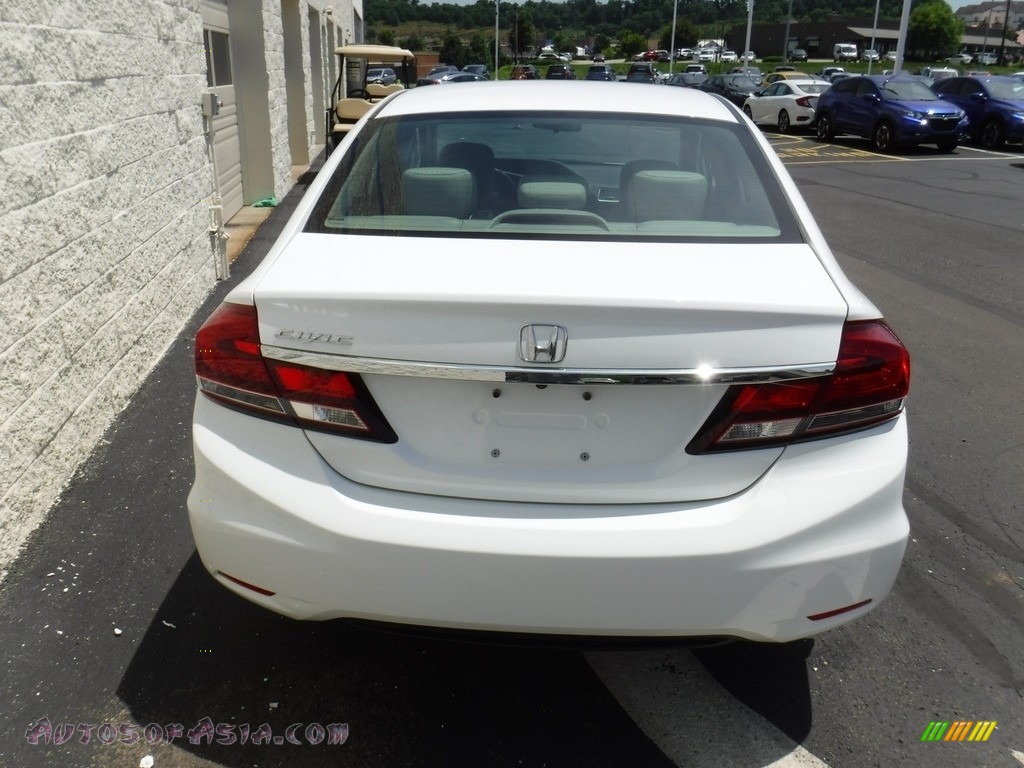 2015 Civic LX Sedan - Taffeta White / Beige photo #8