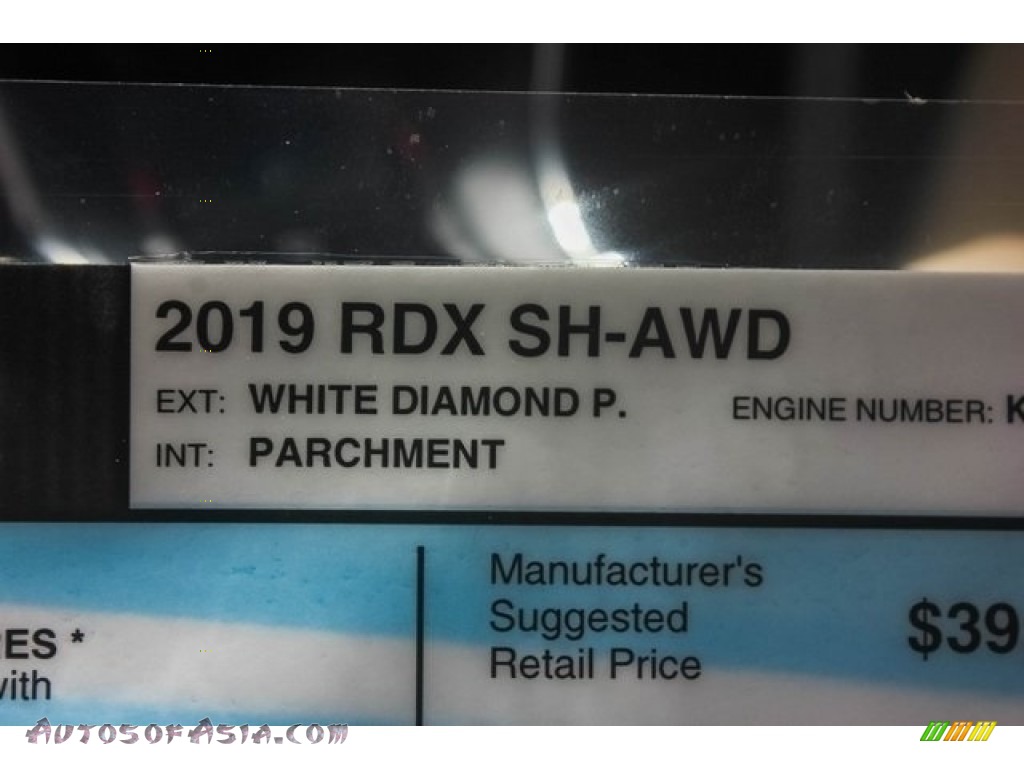 2019 RDX AWD - White Diamond Pearl / Parchment photo #39
