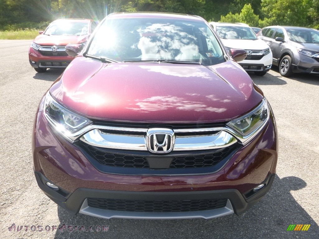 2018 CR-V EX AWD - Basque Red Pearl II / Gray photo #6