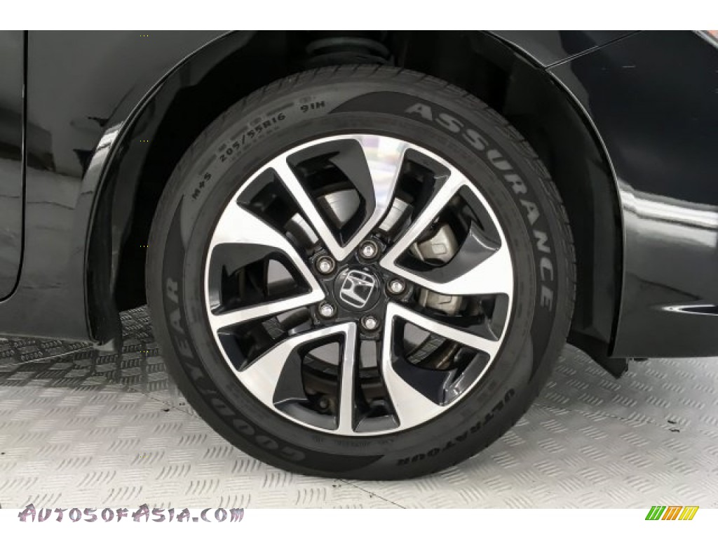 2014 Civic EX Sedan - Crystal Black Pearl / Black photo #8