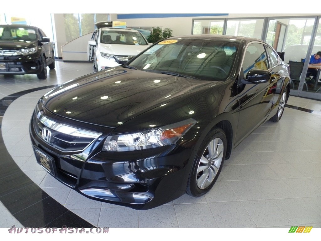2012 Accord EX-L Coupe - Crystal Black Pearl / Black photo #1