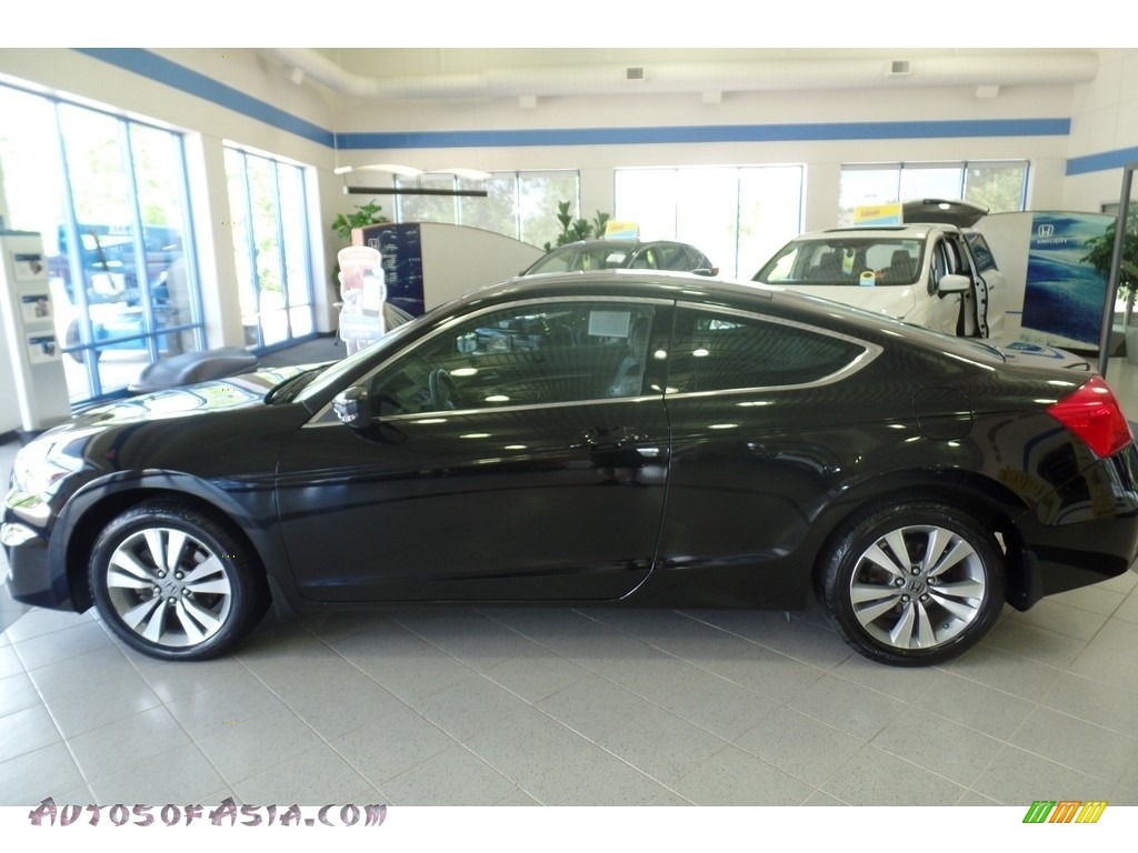 2012 Accord EX-L Coupe - Crystal Black Pearl / Black photo #2