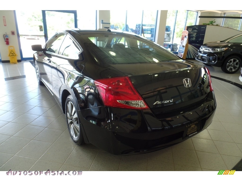 2012 Accord EX-L Coupe - Crystal Black Pearl / Black photo #3