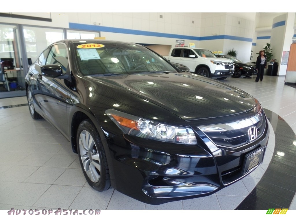 2012 Accord EX-L Coupe - Crystal Black Pearl / Black photo #6
