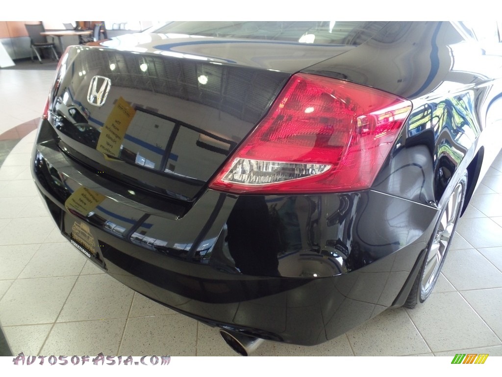2012 Accord EX-L Coupe - Crystal Black Pearl / Black photo #10