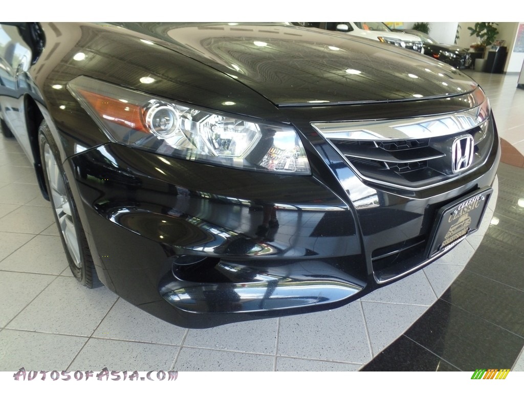 2012 Accord EX-L Coupe - Crystal Black Pearl / Black photo #12