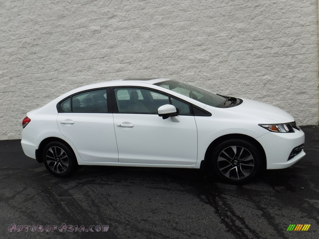 2015 Civic EX Sedan - Taffeta White / Beige photo #2